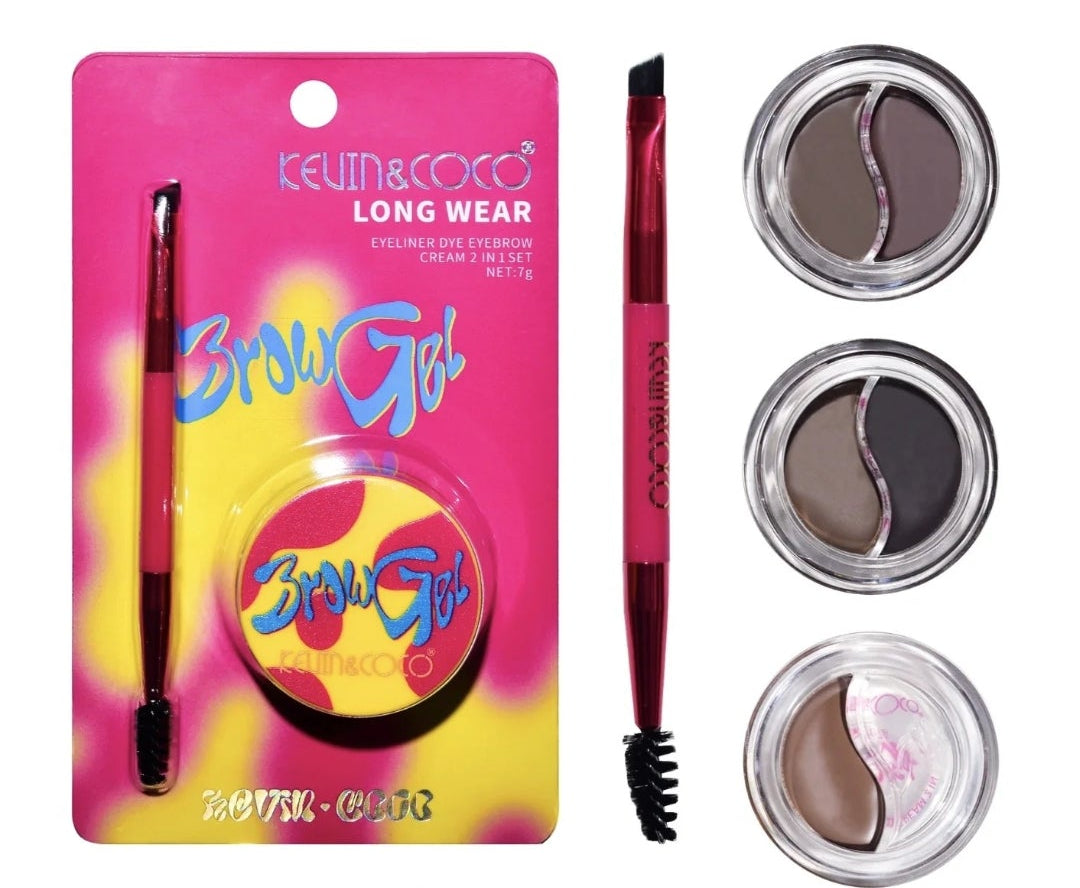 Eye Liner Dye & Eyebrow Cream 2-en-1