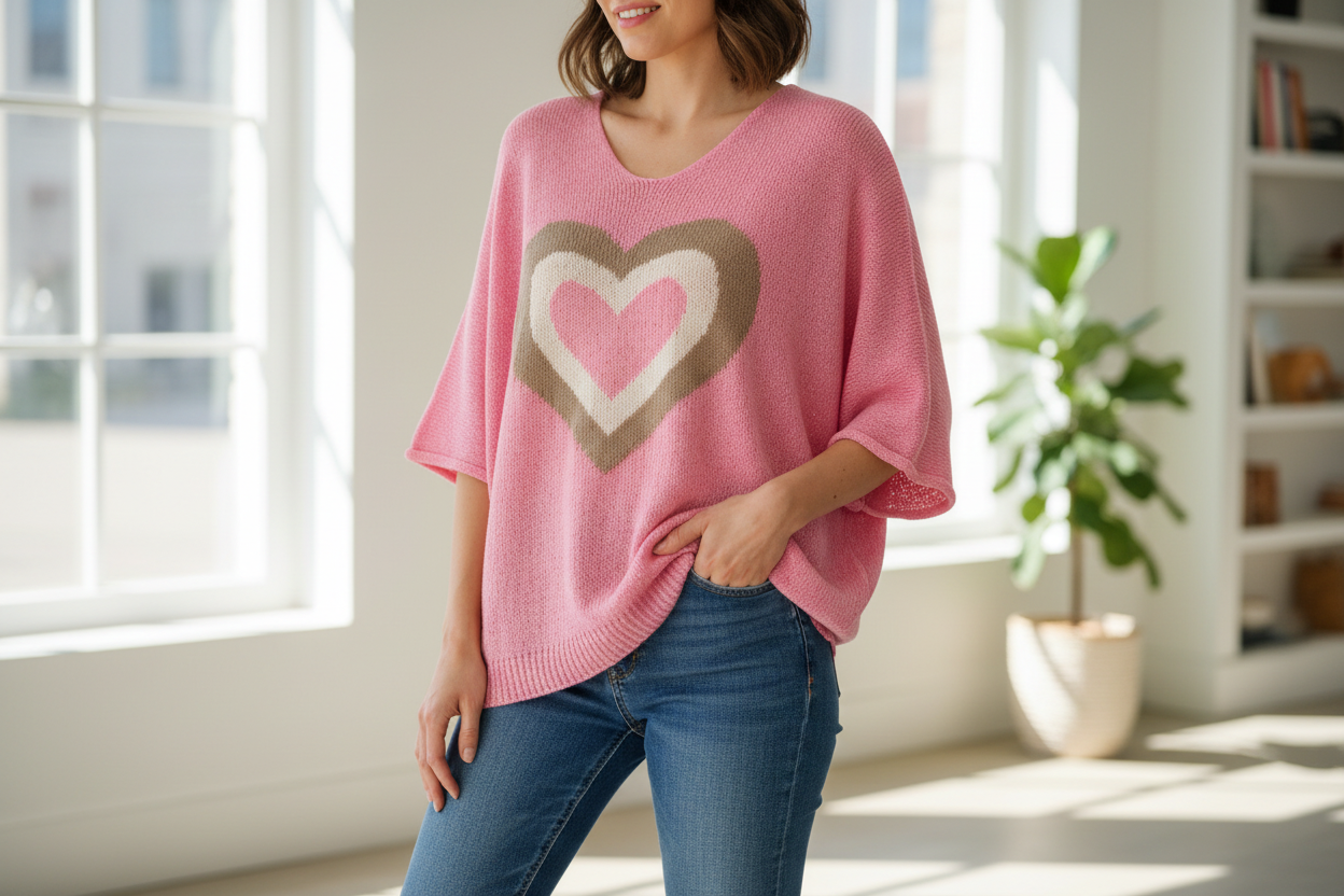 Pull motif coeur