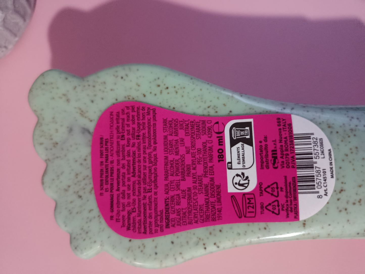 Gommage Exfoliant Pieds Menthe Cosmi - Effet Glace et Fraîcheur Instantanée