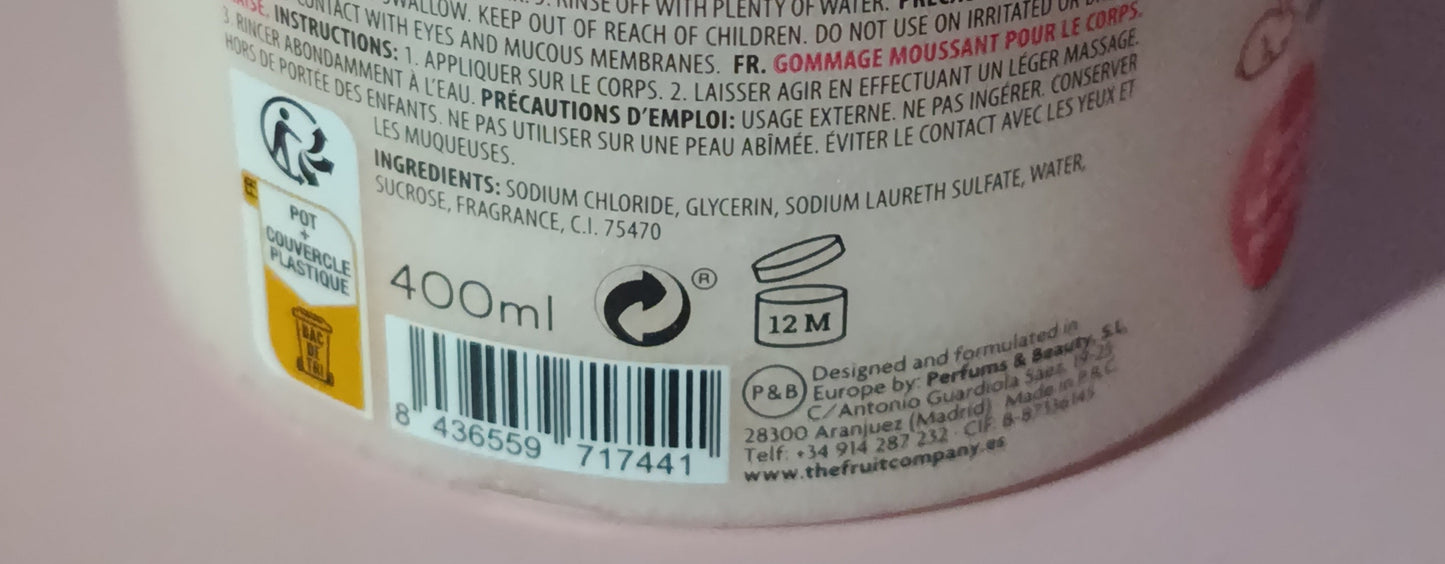 BODY SCRUB SAVON 2 EN 1 FRAISE CHANTILLY