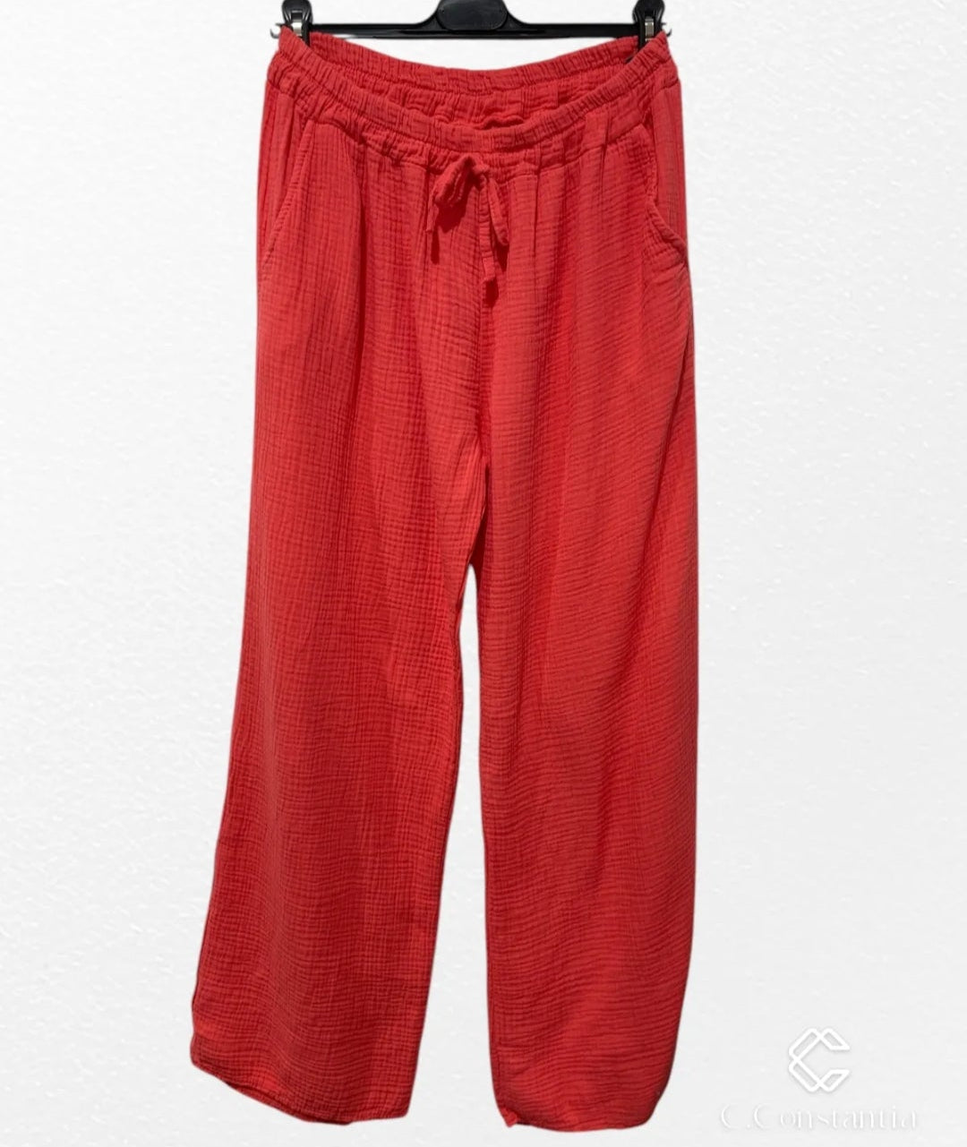 Pantalon fluide gaz de coton