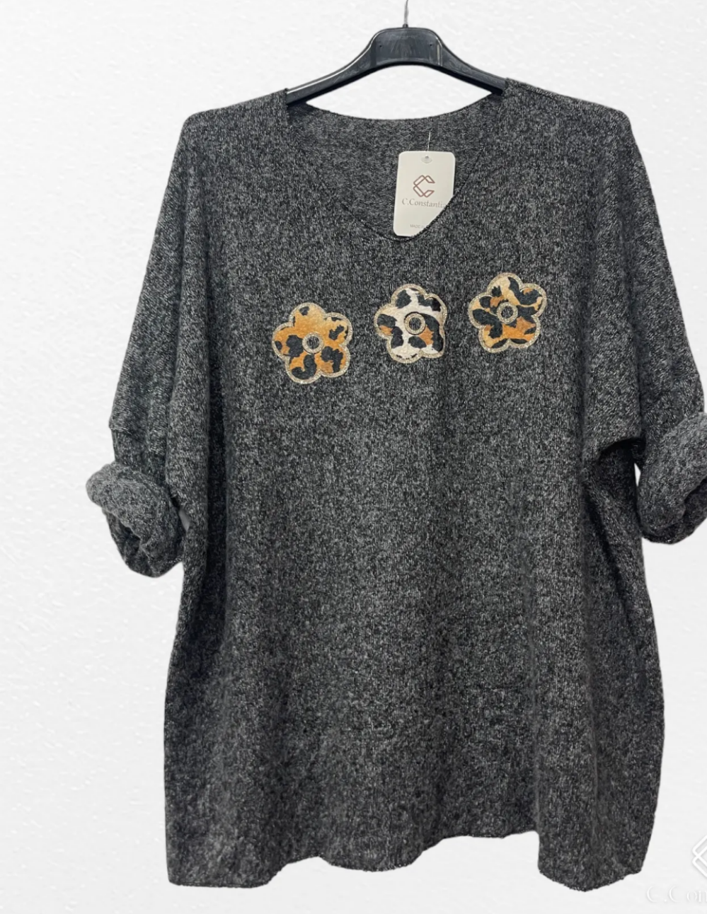 Pull fleur léopard