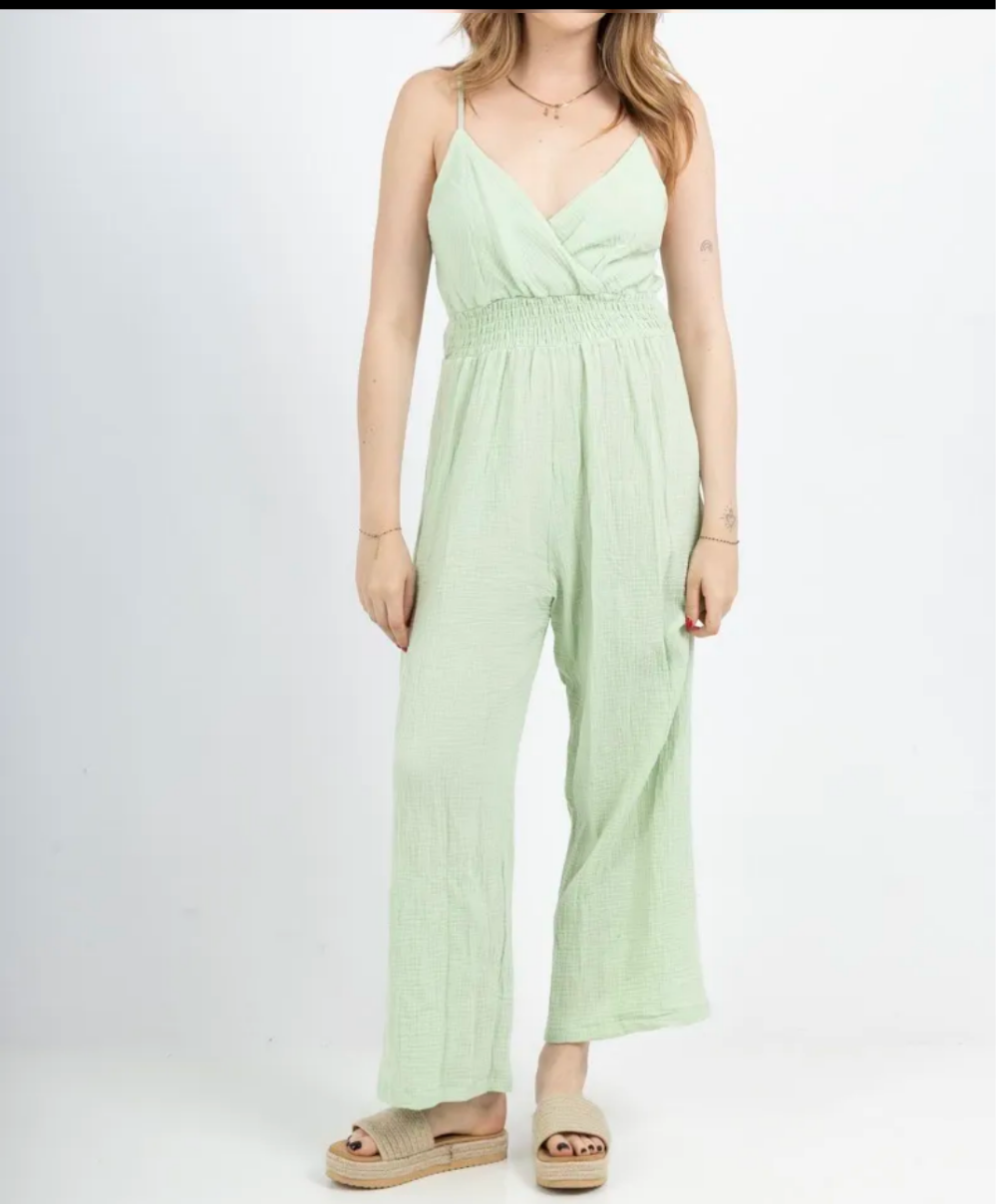 Combi en gaz de coton bretelle reglable