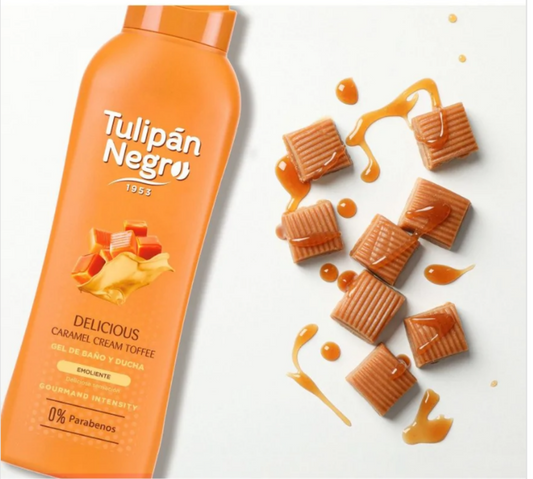 GEL DOUCHE & BAIN TULIPAN NEGRO CARAMEL CREAM TOFFEE 650ML