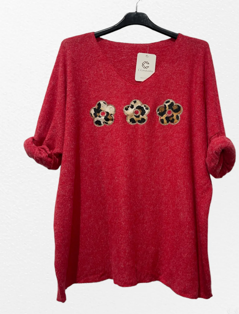 Pull fleur léopard