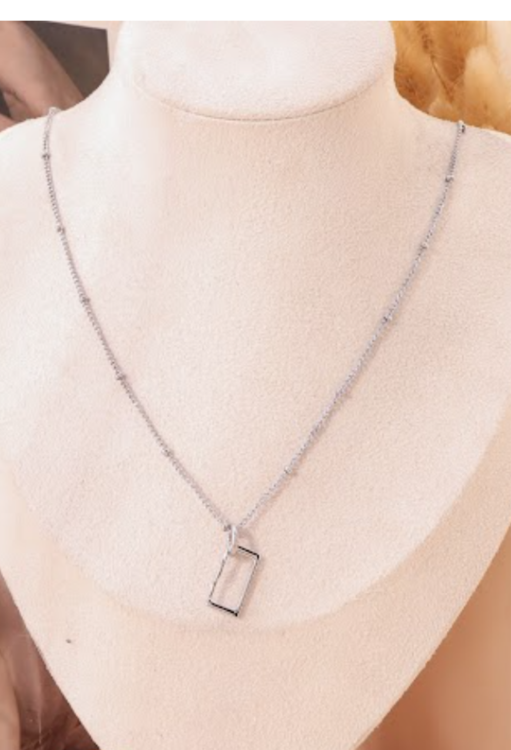 Collier chaîne argentée