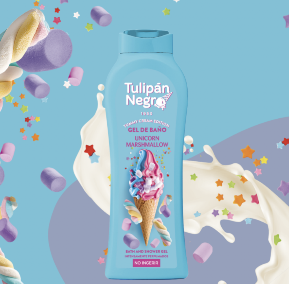 GEL DOUCHE TULIPAN NEGRO YUMMY CREAM MARSHMALLOW UNICORN