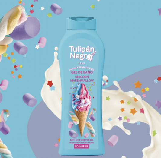 GEL DOUCHE TULIPAN NEGRO YUMMY CREAM MARSHMALLOW UNICORN