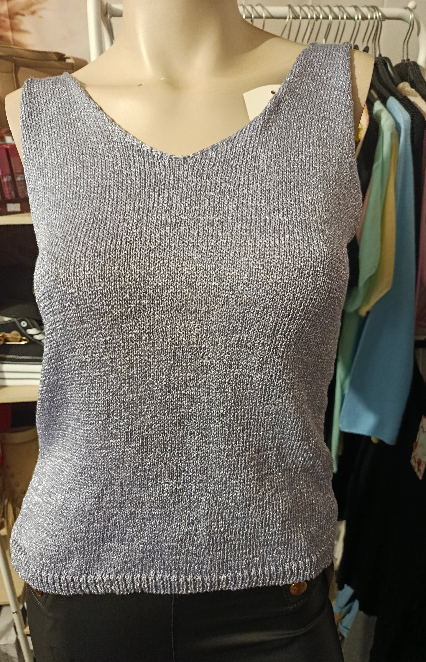 Débardeur noeud lurex