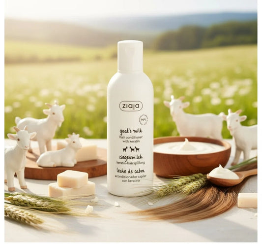 après shampoing réparateur à la kératine et au lait de chèvre - Ziaja