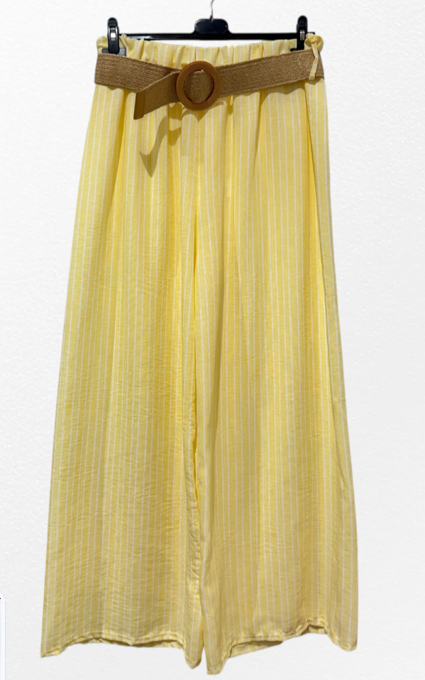 Pantalon À Rayure Avec Ceinture