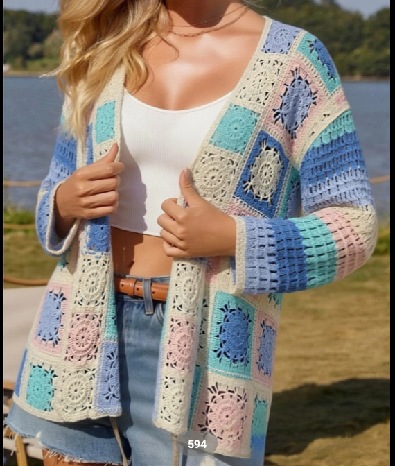 Gilet Crochet Macramé