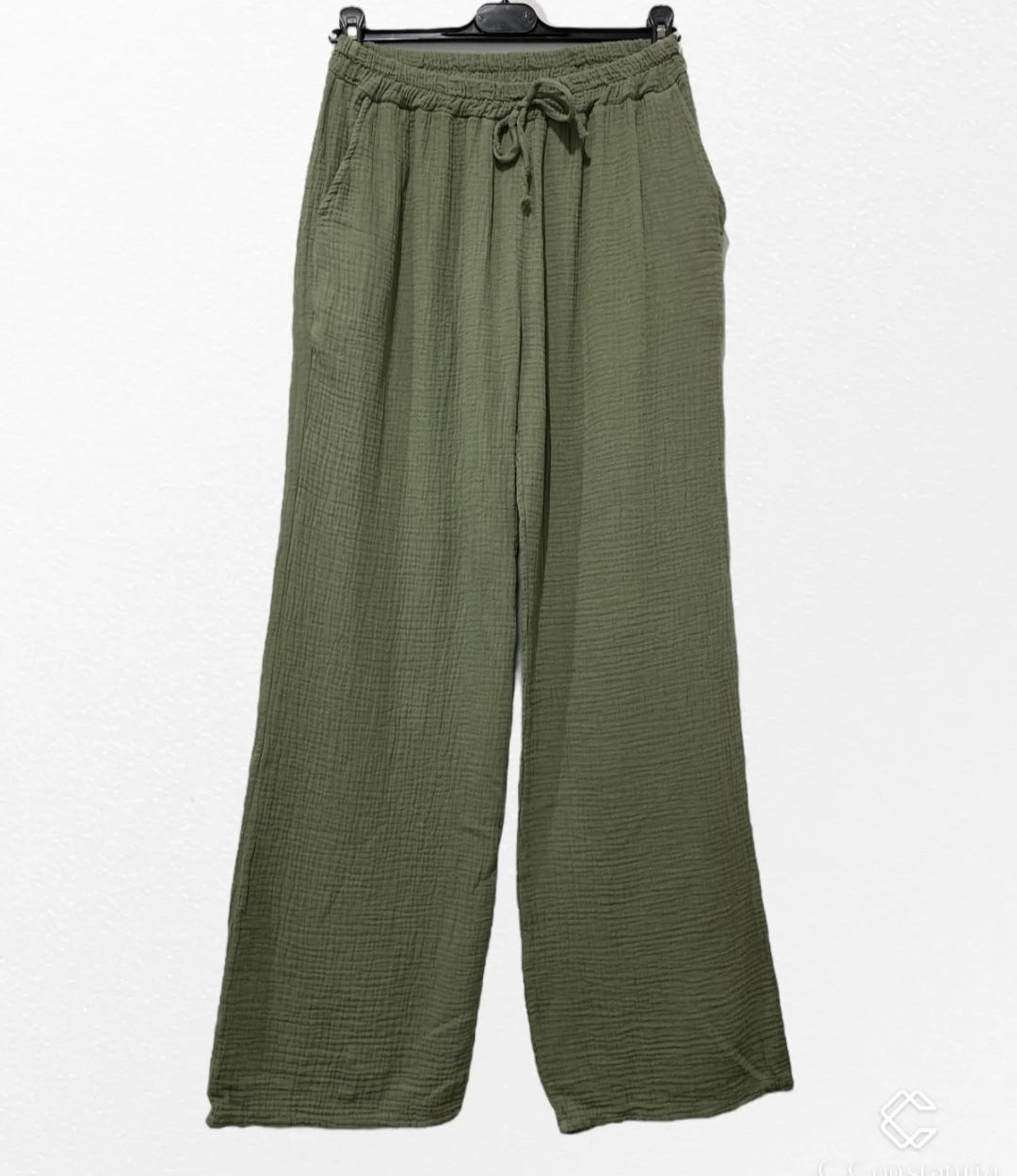 Pantalon fluide gaz de coton