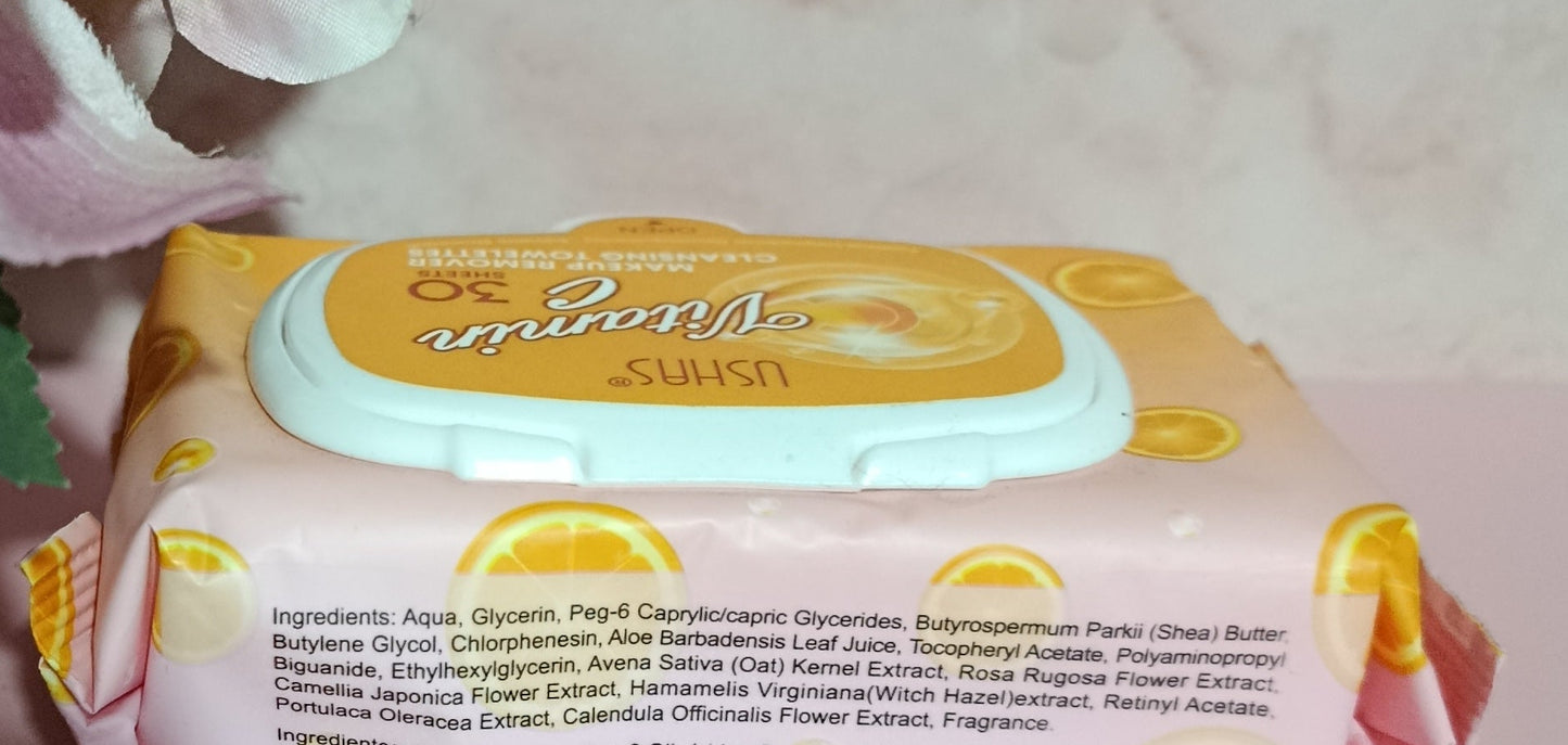 lingettes démaquillantes à la vitamine C