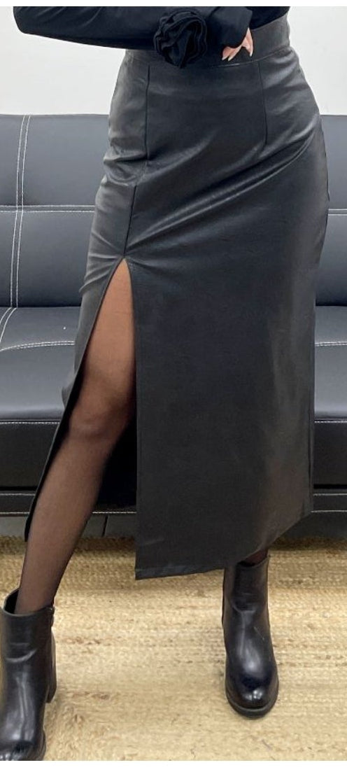 Jupe longue simili