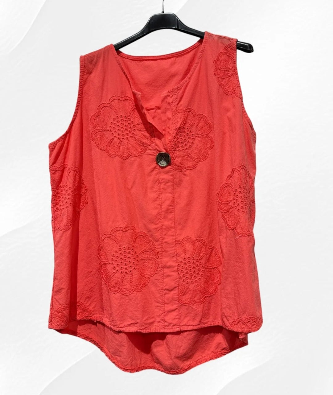 Haut Avec Bouton Broderie