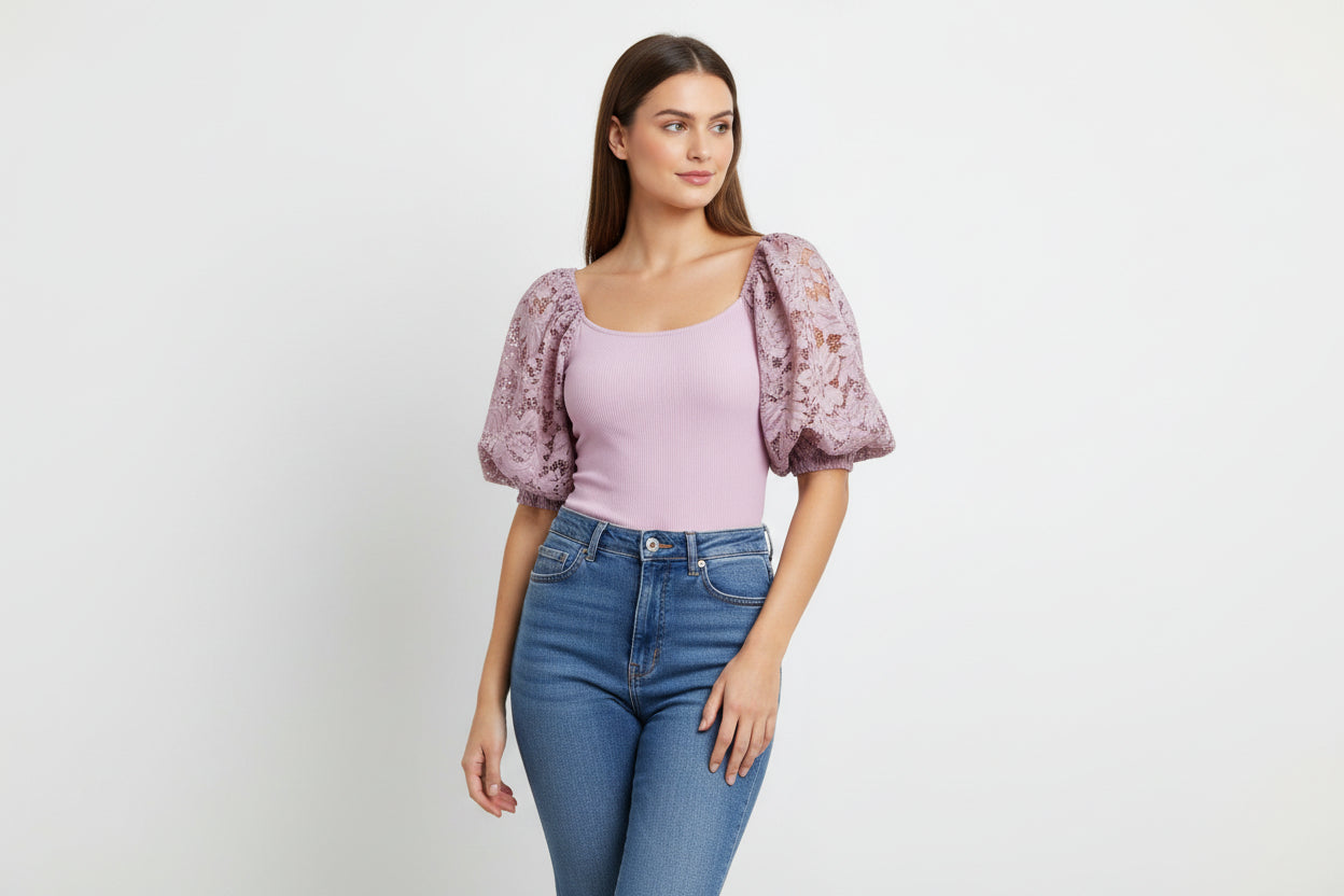 Body manches dentelle