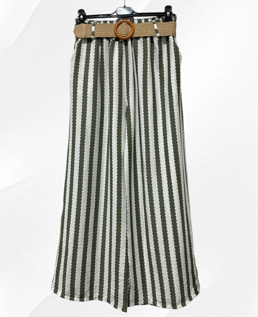 Pantalon Avec Poche Et Ceinture 
À Motif
