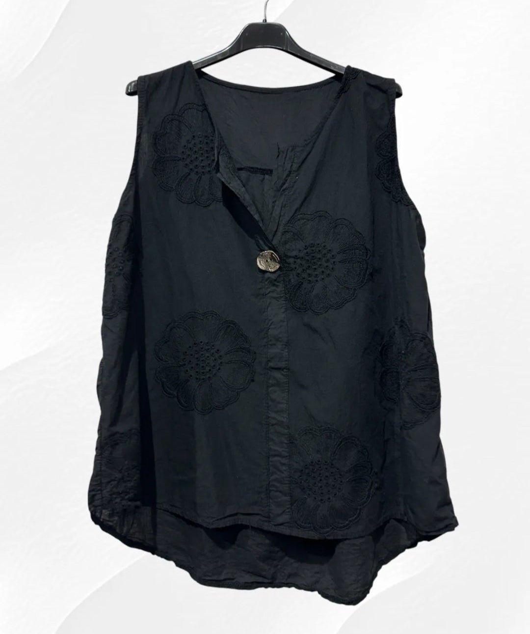 Haut Avec Bouton Broderie