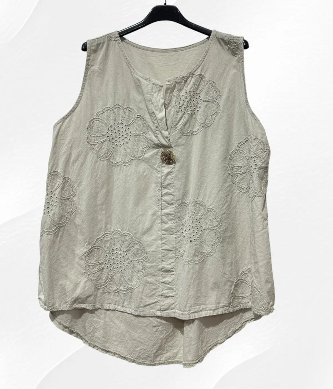 Haut Avec Bouton Broderie