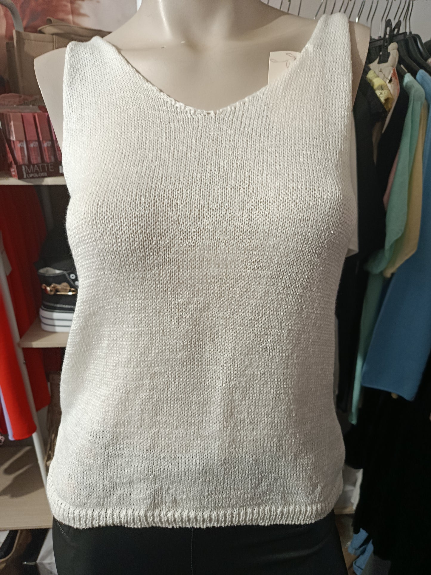 Débardeur noeud lurex