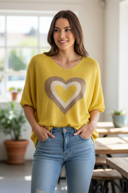 Pull motif coeur
